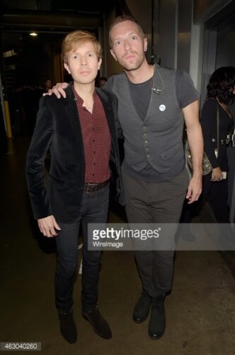 Chris e Beck nos bastidores do Grammy. Kevork Djansezian / Getty Imagens North America
