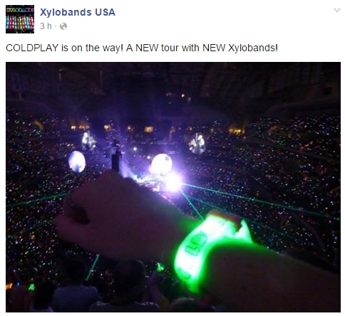 COLDPLAY está a caminho! Nova turnê com NOVAS Xylobands!